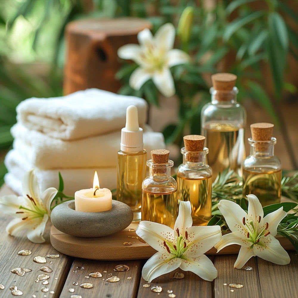Ayurvedic spa and essential oils